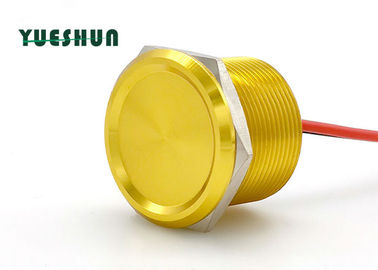چین دکمه فشار آلومینیومی پیزو فشار دکمه NO لامپ 25 میلی متر 24VAC 100mA بدن زرد توزیع کننده