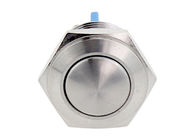 16mm Metal Anti Vandal Push Button Ball Round Head Normal Open Waterproof