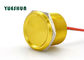چین دکمه فشار آلومینیومی پیزو فشار دکمه NO لامپ 25 میلی متر 24VAC 100mA بدن زرد صادر کننده